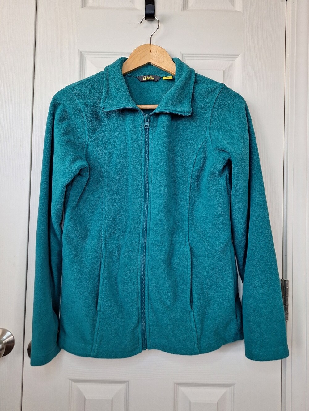 CABELA'S Adjustable Outdoor Camping Hiking Fleece Jacket in Teal Size SP